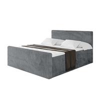 BOXBETT mit Matratze H3 und Lattenrost - TOLO-Z - 160x200 Cord - Dunkelgrau - Dunkelgrau, Holzwerkstoff (160/200cm) - ALTDECOR