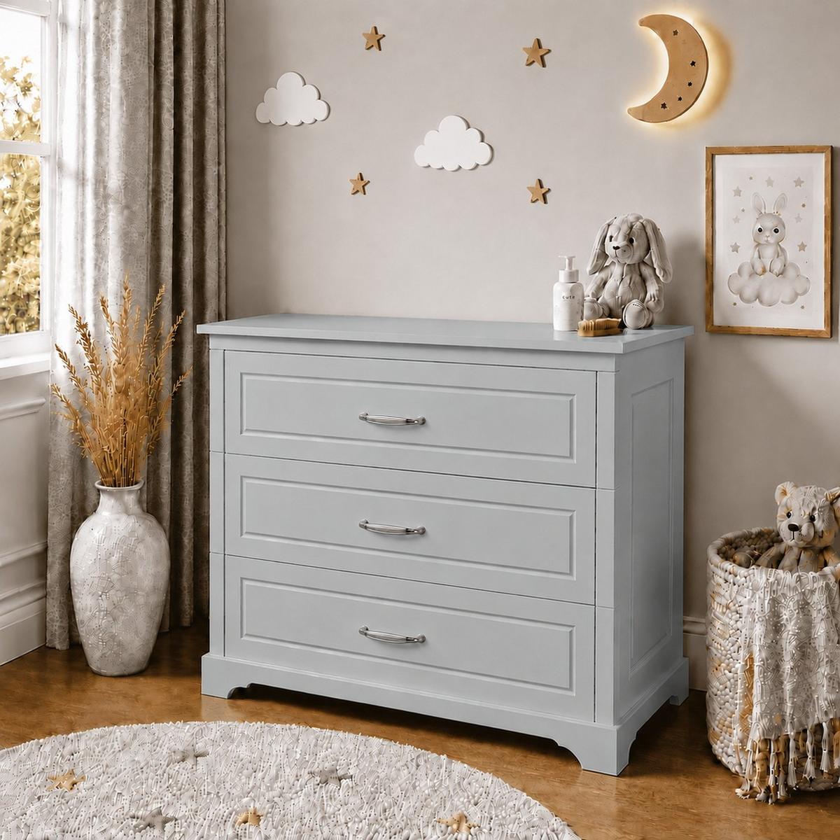 SIDEBOARD TWINKLE für das Kinderzimmer Grau matt - Grau, Holzwerkstoff (98/89.5/53cm) - Lookway