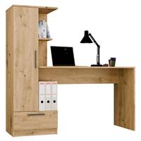 SCHREIBTISCH Artisan 143/140/50 - Eiche Artisan, Holzwerkstoff (98/51/140cm) - RAUMHIRSCH FURNITURE