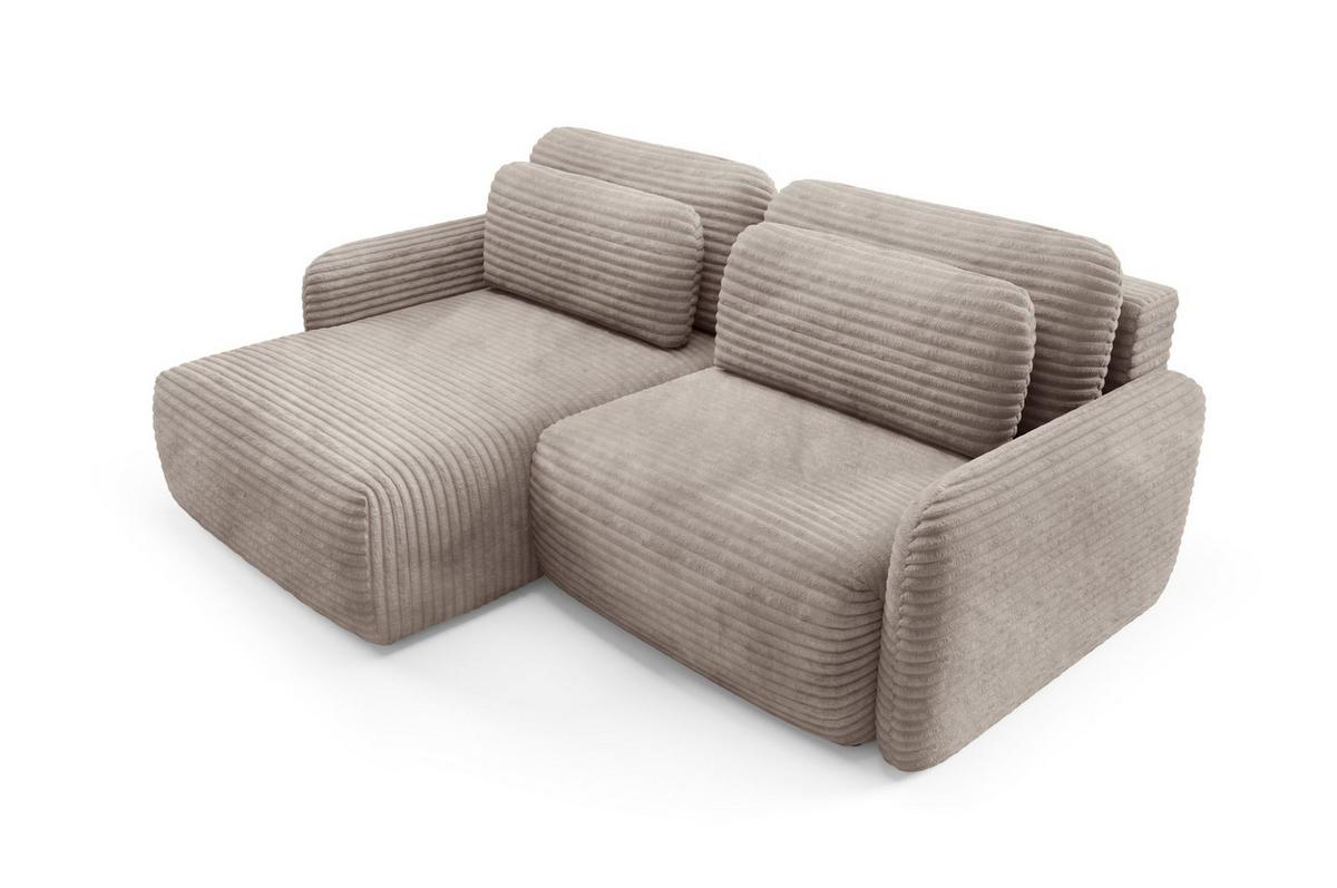 ECKSOFA Simone Mit Schlaffunktion - Braun, Holzwerkstoff/Textil (240/165cm) - Fun Möbel