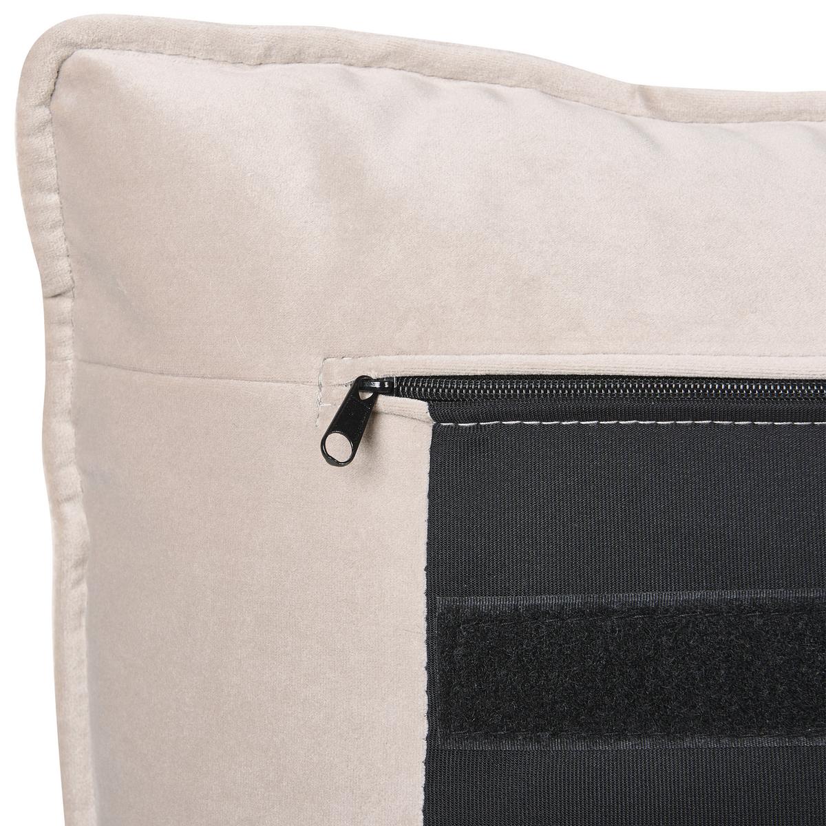 BETT mit Lattenrost 180/200 cm Samtstoff Taupe Bajonna - Taupe, Textil (180/200cm) - Beliani