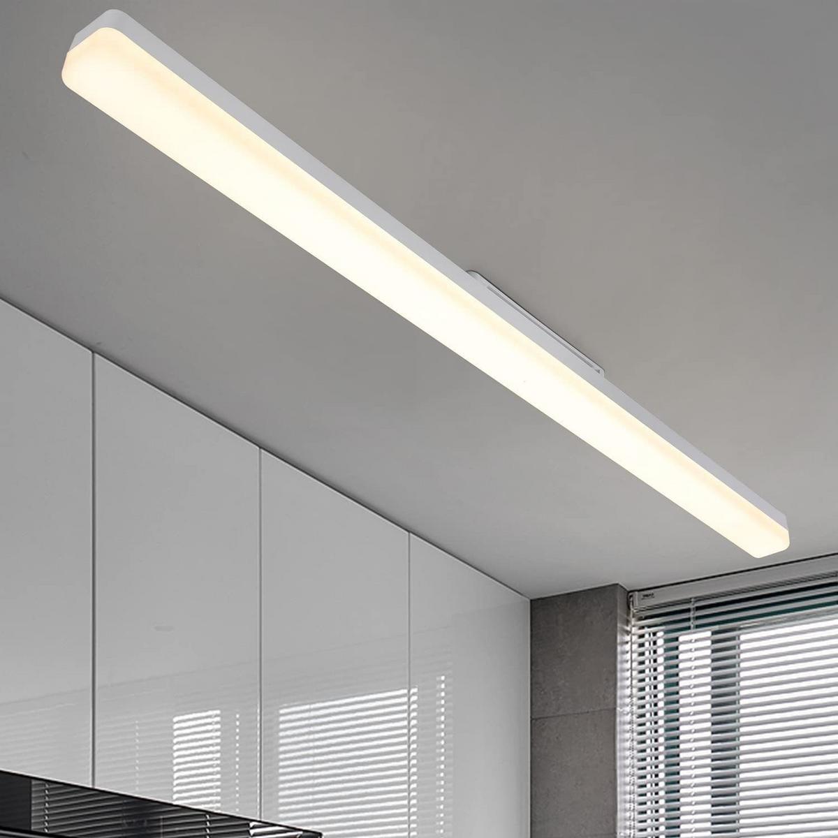 LED-DECKENLEUCHTE Diederich 90/4.5/5 cm - Weiß, Kunststoff (90/4.5/5cm) - Nettlife