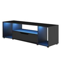 TV-GAMER-HACK-MÖBEL - L163 x H48 x P45 cm - Schwarz, Holzwerkstoff (45/48/198cm) - Calicosy