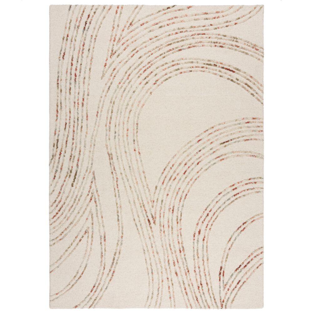 WOLLTEPPICH HUMBER, abstrakt, Natur-Orange, 120 x 170 cm - Naturfarben/Orange, Textil (170/120cm) - KADIMA DESIGN