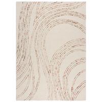 WOLLTEPPICH HUMBER, abstrakt, Natur-Orange, 120 x 170 cm - Naturfarben/Orange, Textil (170/120cm) - KADIMA DESIGN