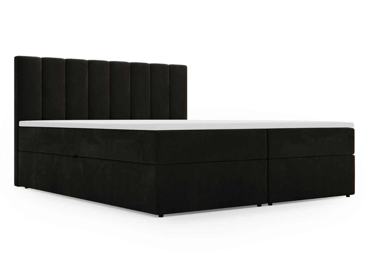 BOXBETT Mocca 140x200 Schwarz - Schwarz, Holz/Textil (140/200cm) - Graingold