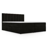 BOXBETT Mocca 140x200 Schwarz - Schwarz, Holz/Textil (140/200cm) - Graingold