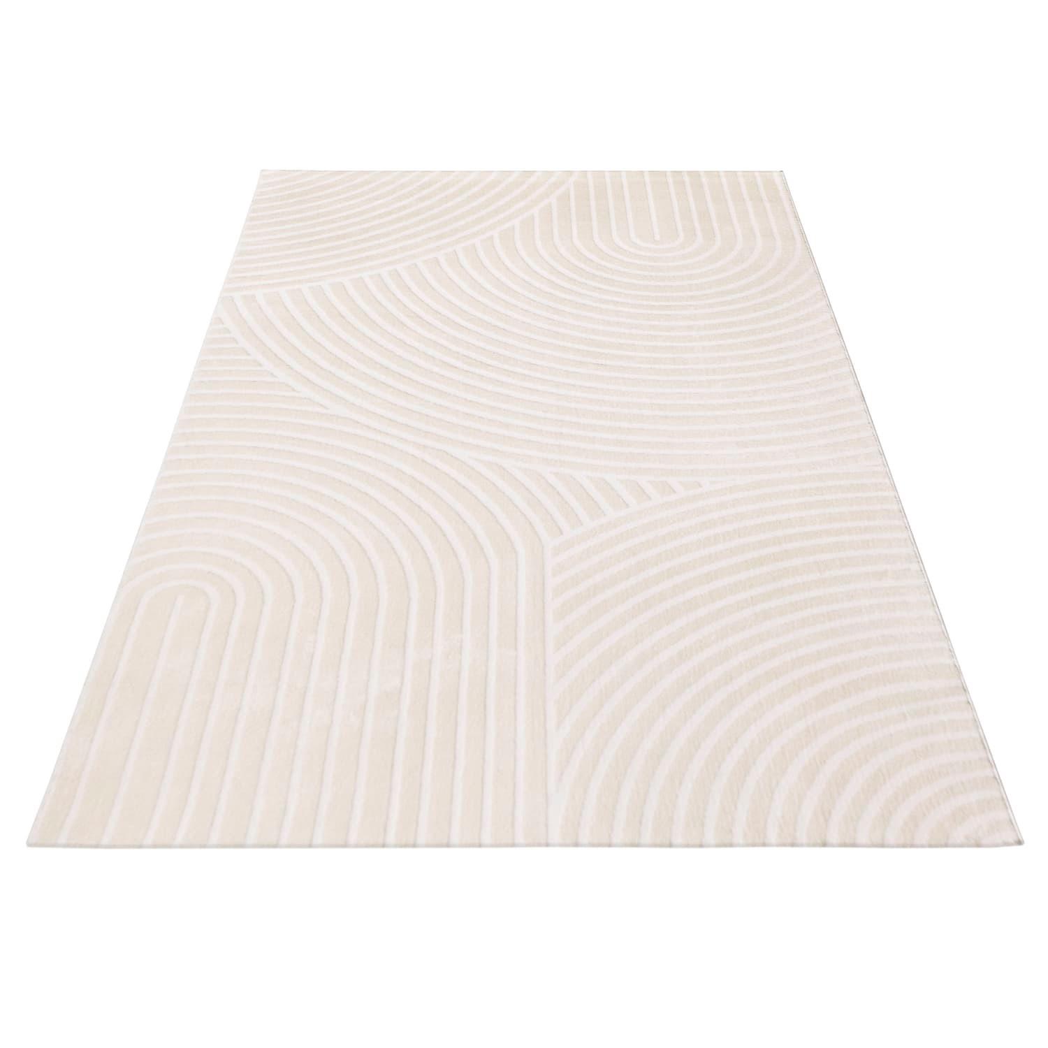 KURZFLORTEPPICH, einfarbig, aus Polyester, Florhöhe 9 mm, Creme, 80 x 150 cm - Creme, Textil (150/80cm) - KADIMA DESIGN