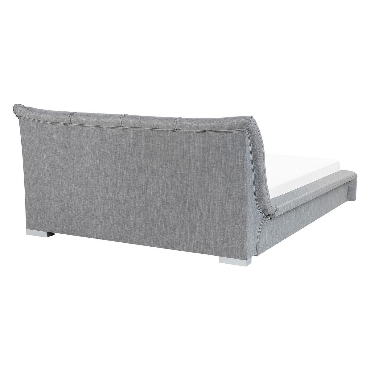WASSERBETT 160/200cm Hellgrau Nantes - Hellgrau, Textil (160/200cm) - Beliani
