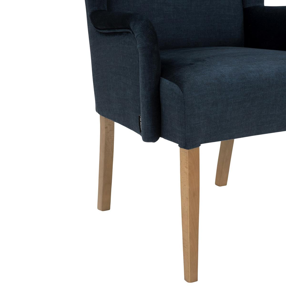 SESSEL Katrya Samtvelours dunkelblau - Dunkelblau, Kunststoff (62/107/68cm) - 58aufmkessel