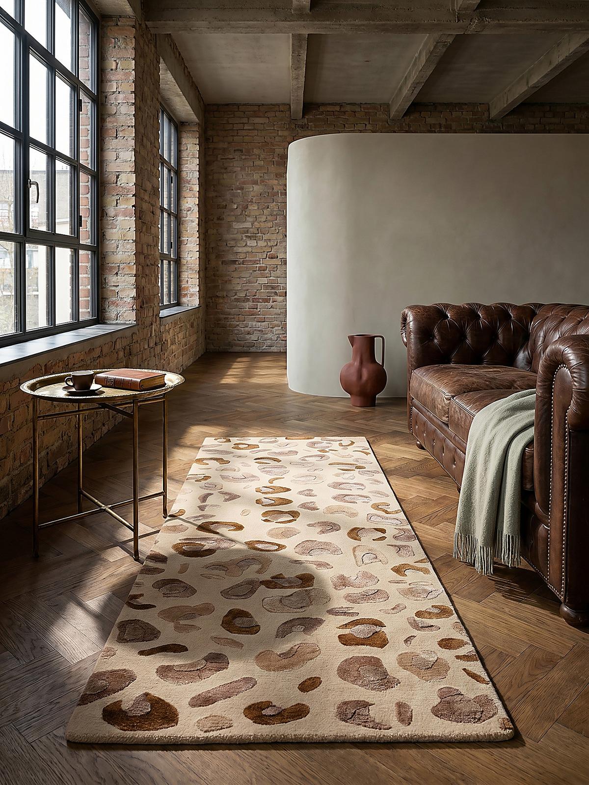 KURZFLORTEPPICH SABLE, mit Tier-Motiv, Natur, 80 x 230 cm - Beige, Textil (230/80cm) - KADIMA DESIGN
