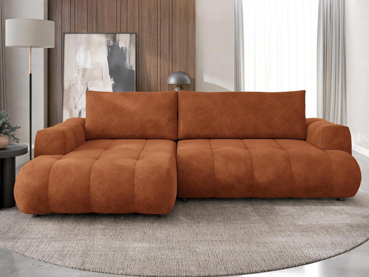 ECKSOFA Haiti, Seite: Links LC+2R - Schwarz/Bronzefarben, Holz/Textil (276/156cm) - MIRJAN24