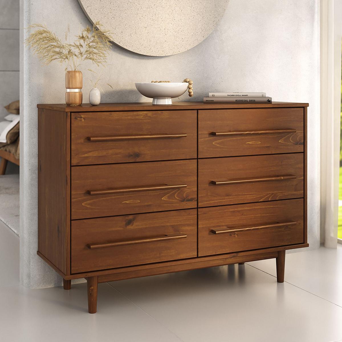 KOMMODE TECCA Kastanie - Kastanienfarben, Holz (111/79/41cm) - IDIMEX
