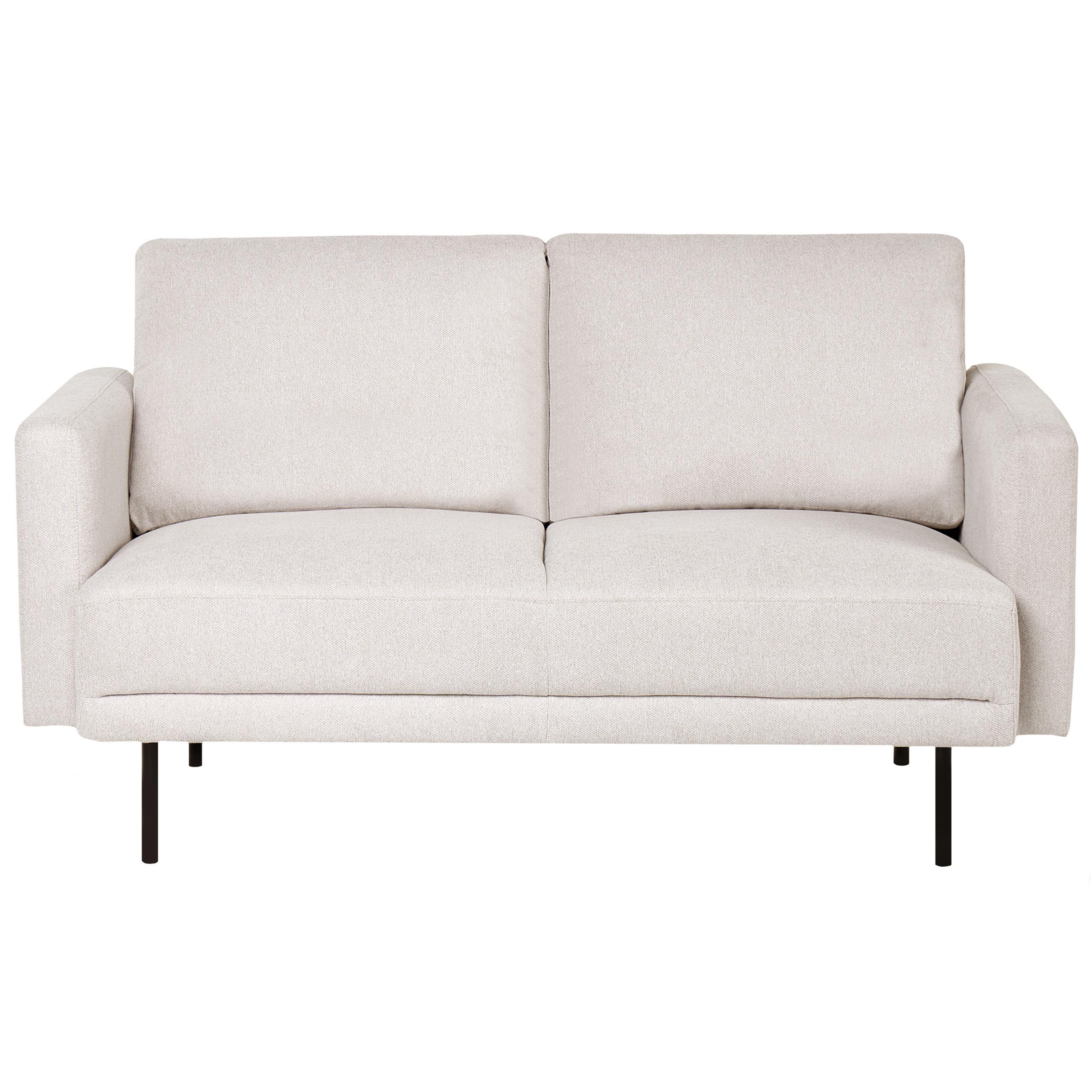 2-SITZER-SOFA Stoff Hellbeige Breda - Beige, Textil (150/85/85cm) - Beliani