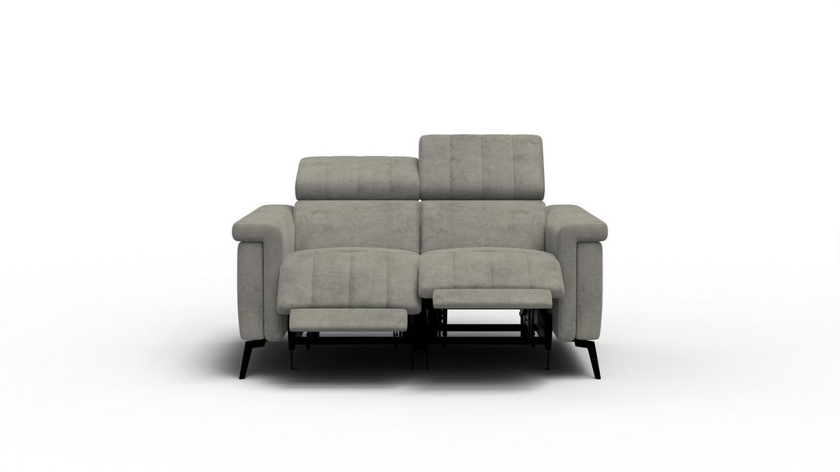 RELAXSOFA NORDEL 2-Sitzer, taupe - Taupe/Schwarz, Holz/Textil (150/80/105cm) - Wozimo