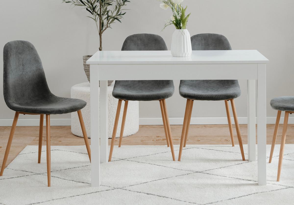 ESSTISCH weiß 110 x 67 cm, Küchentisch in modernem Design - Weiß, Holzwerkstoff/Kunststoff (67/90/76cm) - Furn.Design