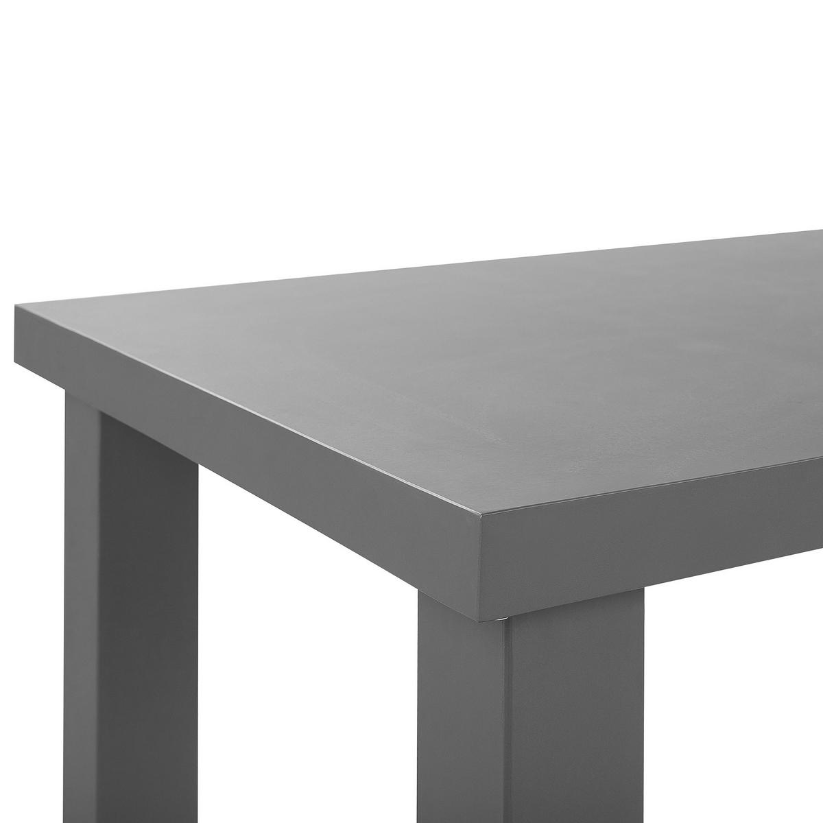 GARTENMÖBEL SET 6-Sitzer Beton Grau 2 Bänke U-Form 2 Hocker Taranto - Grau, Stein - Beliani