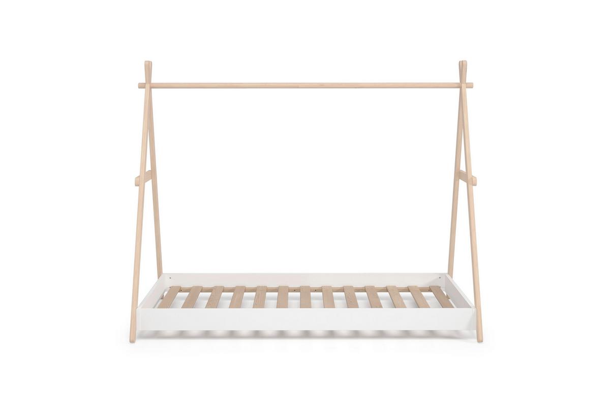 TIPIBETT Trufa Braun 209/104/160 cm - Braun, Holz (200/90cm) - Calicosy