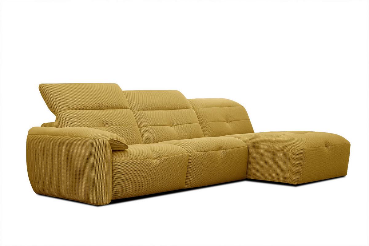 ECKSOFA TRENTO 4-Sitzer, gelb - Gelb/Schwarz, Holzwerkstoff/Kunststoff (262/165cm) - Wozimo