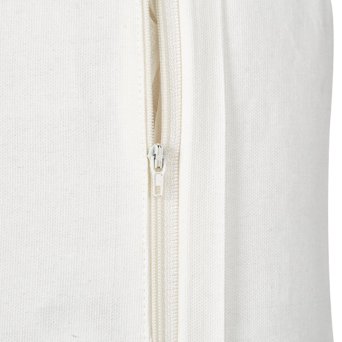 DEKOKISSEN Weiß 45/45 cm Dillenia - Multicolor/Grau, Textil (45/45/6cm) - Beliani