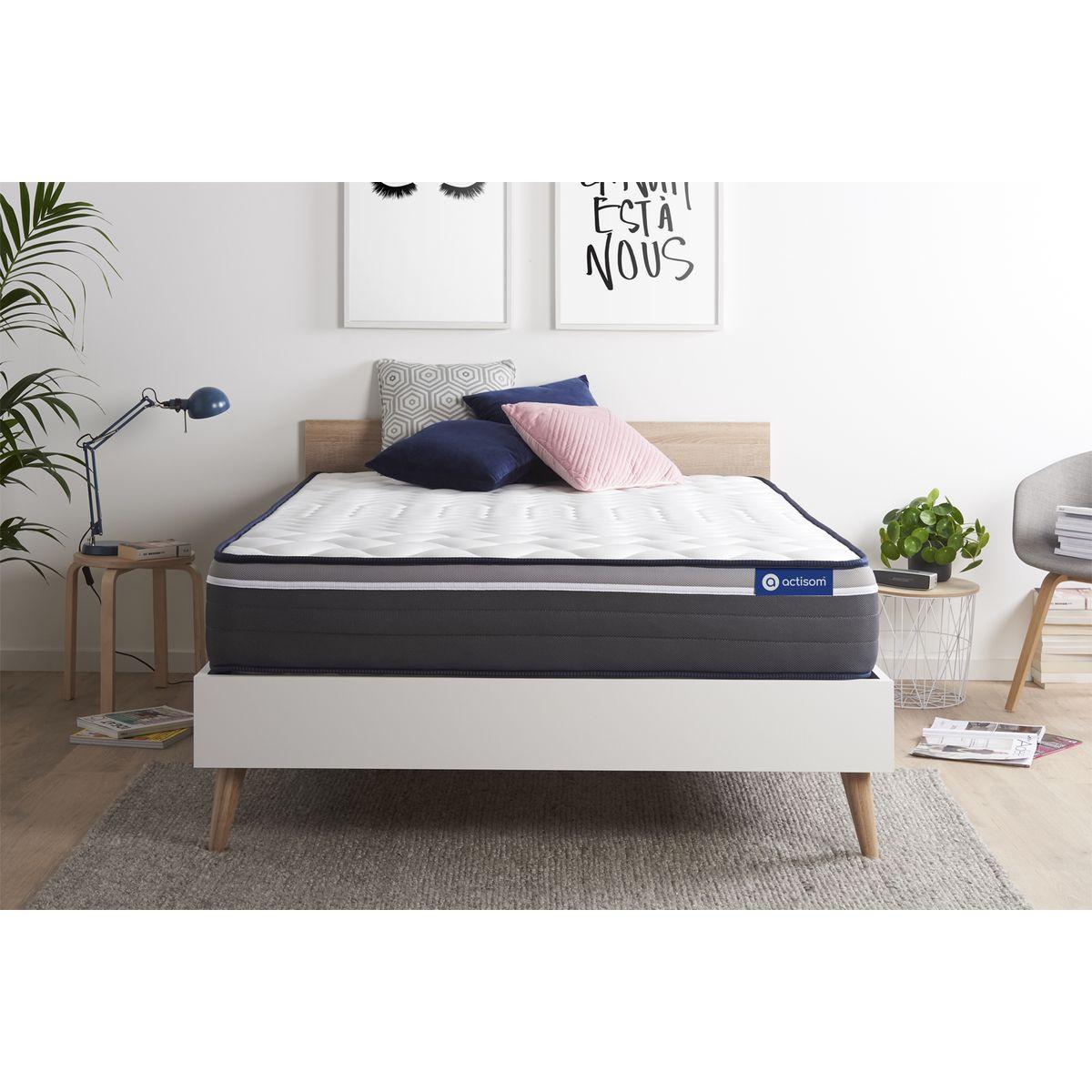 MATRATZE Actilatex plus Latex und Memory-Schaum 130 x 190 cm h4 - Weiß, Textil (130/190cm) - ACTISOM