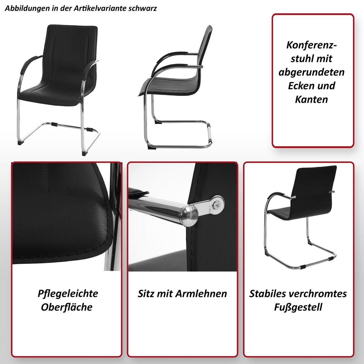 KONFERENZSTUHL Braun 2er-Set - Braun, Kunststoff (56/93/56cm) - MCW