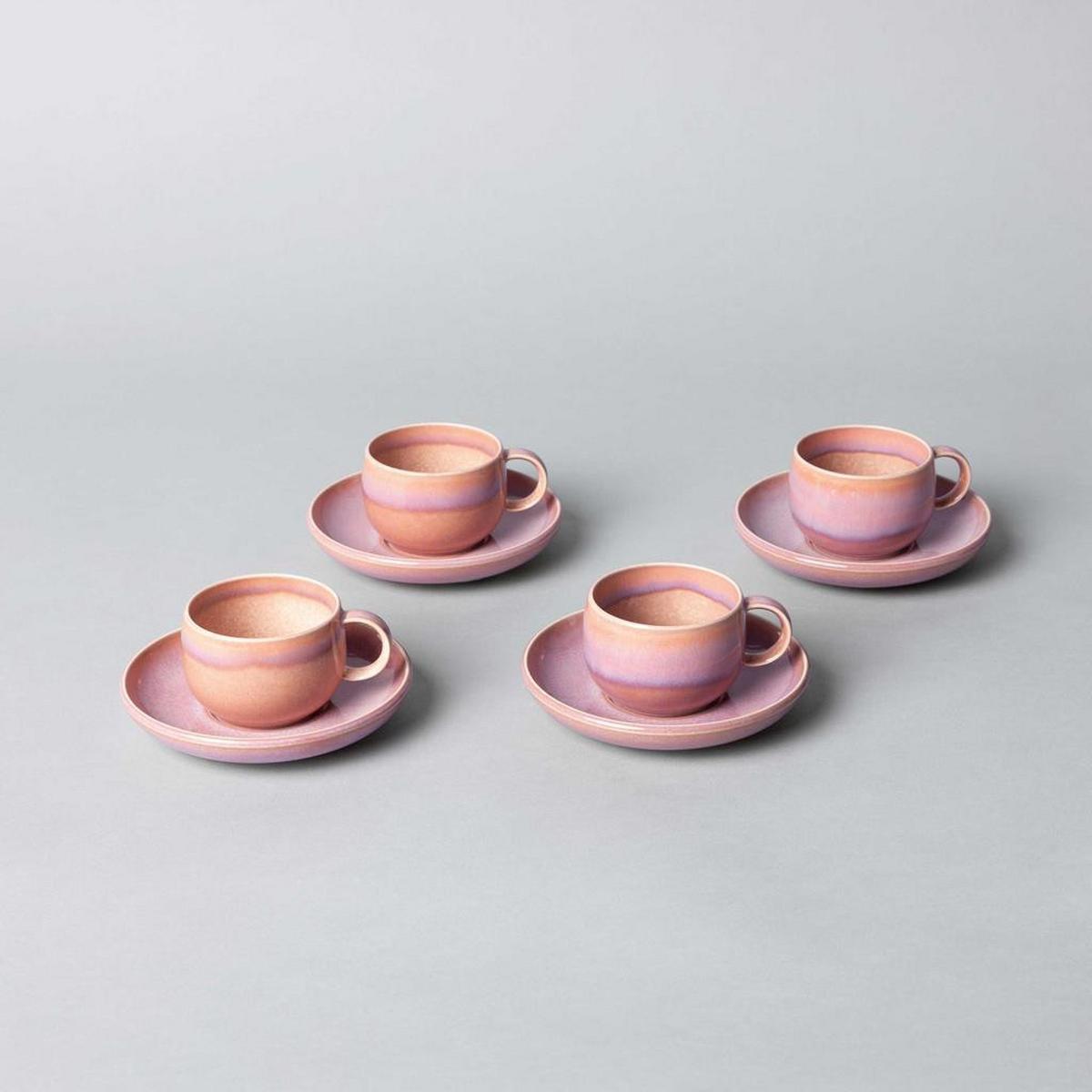 ESPRESSOTASSE MIT UNTERTASSE Perlemor Coral rosa 60 ml - Rosa, Keramik (12/7/12cm) - like.Villeroy & Boch