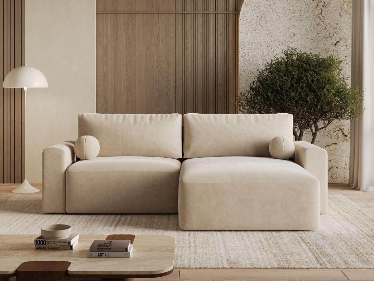 ECKSOFA Aurora Beige - Beige, Holz/Textil (259/145cm) - Graingold