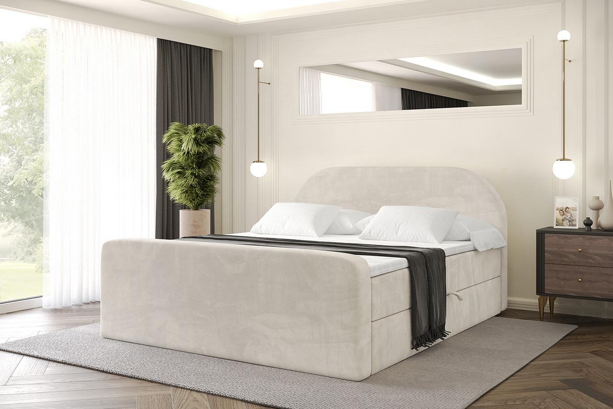 BOXBETT mit Matratze H4 und Lattenrost - NOX-Z - 140x200 - Beige Casablanca - Beige, Holzwerkstoff (140/200cm) - ALTDECOR
