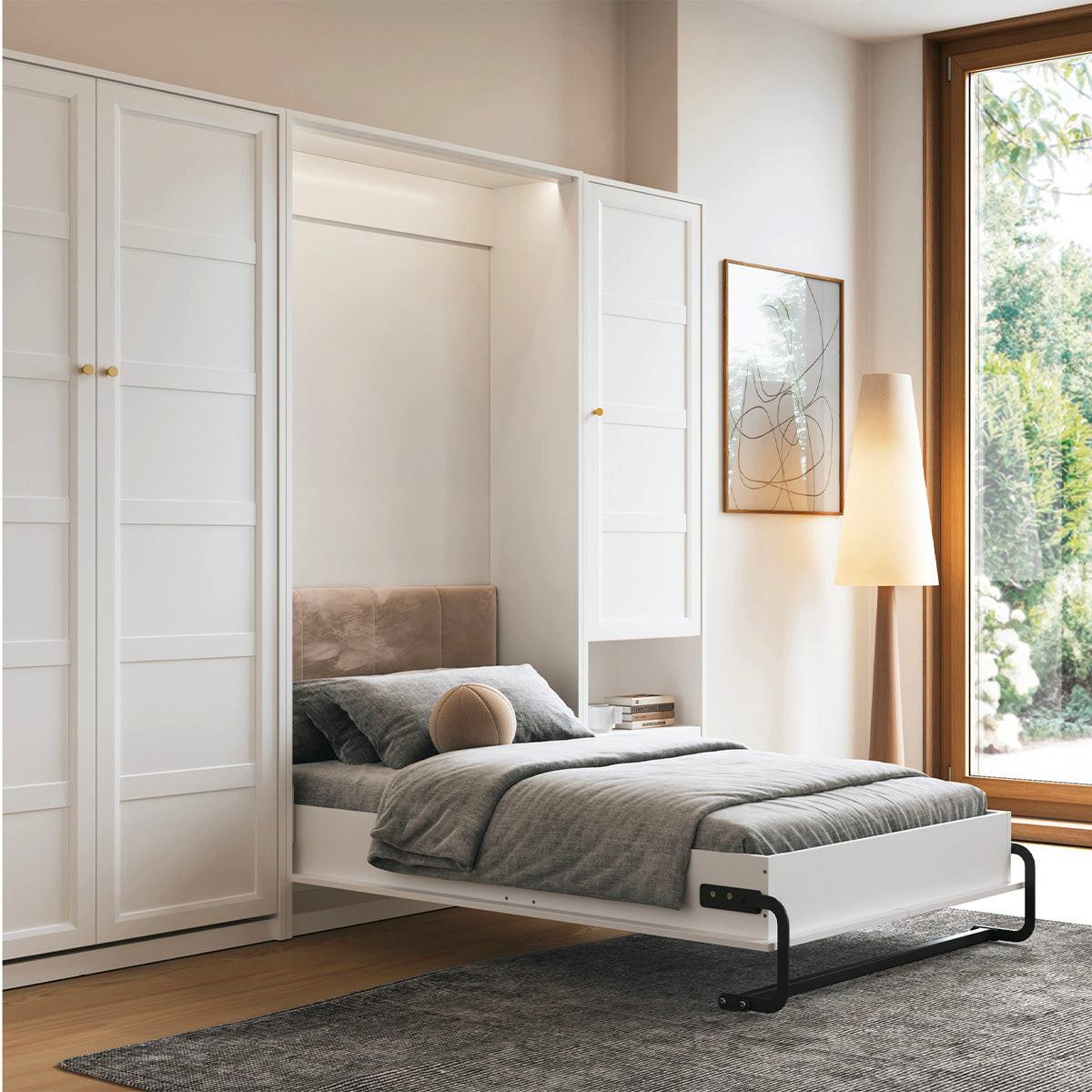 SCHRANK 1 Tür Fergus Weiß - Weiß, Holzwerkstoff (53.8/218.2/40cm) - Petits-meubles