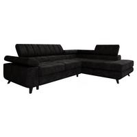 ECKSOFA Nord Premium, Seite: Rechts - Anthrazit/Schwarz, Holz/Textil (264/203cm) - MIRJAN24