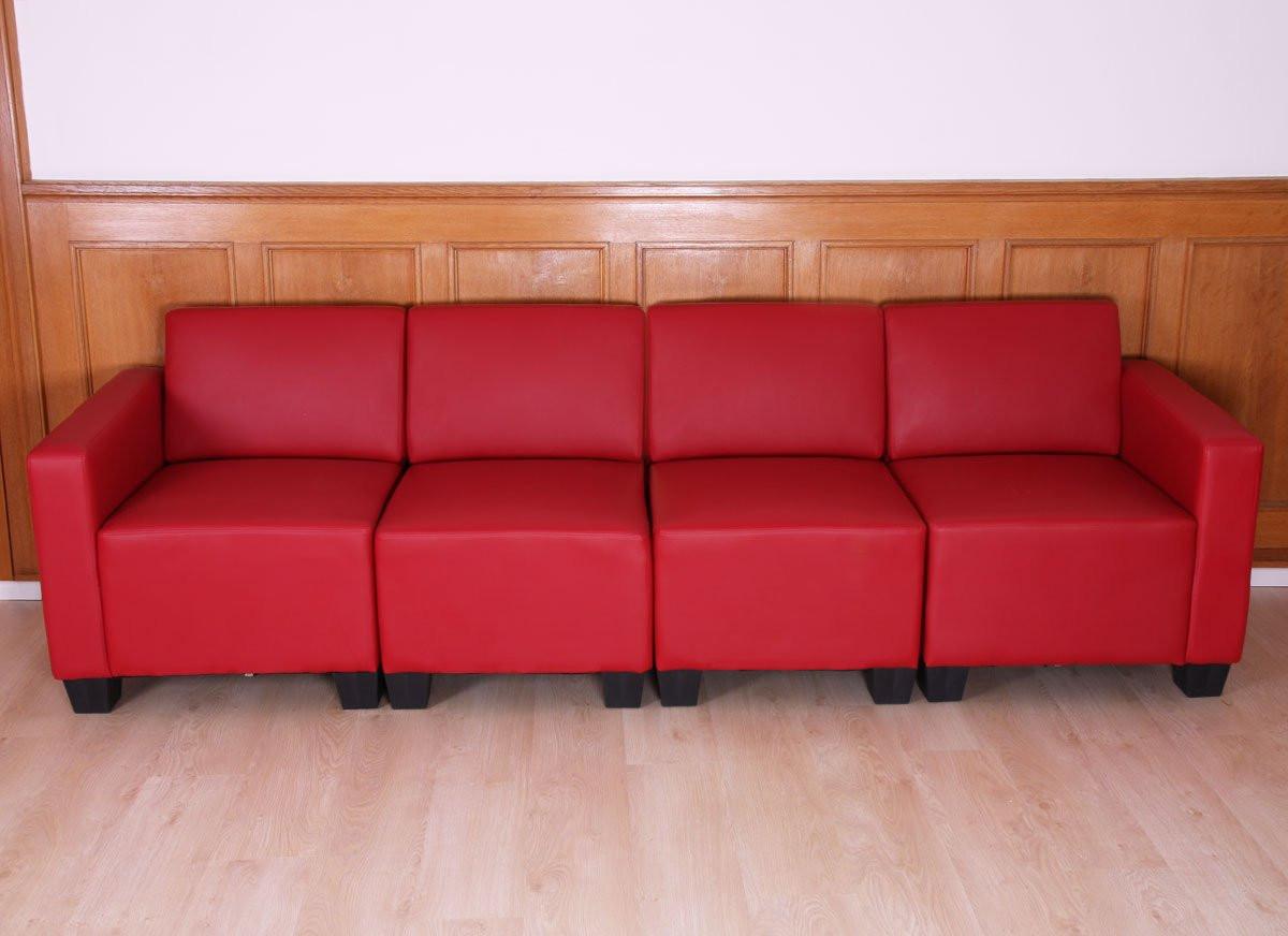 4-SITZER SOFA Rot - Rot, Textil (250/76/72cm) - MCW