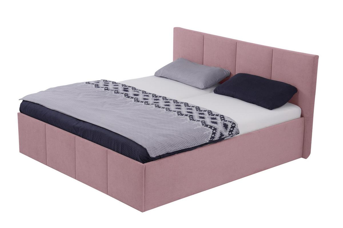 POLSTERBETT Dalas Rose 160 x 200 x 40 cm Bettkasten Mit hochwertiger Matratze H2 (bis 100 kg) und Lattenrost - Rosa, Holz (160/200cm) - Halmon Schlafkomfort Betten 
