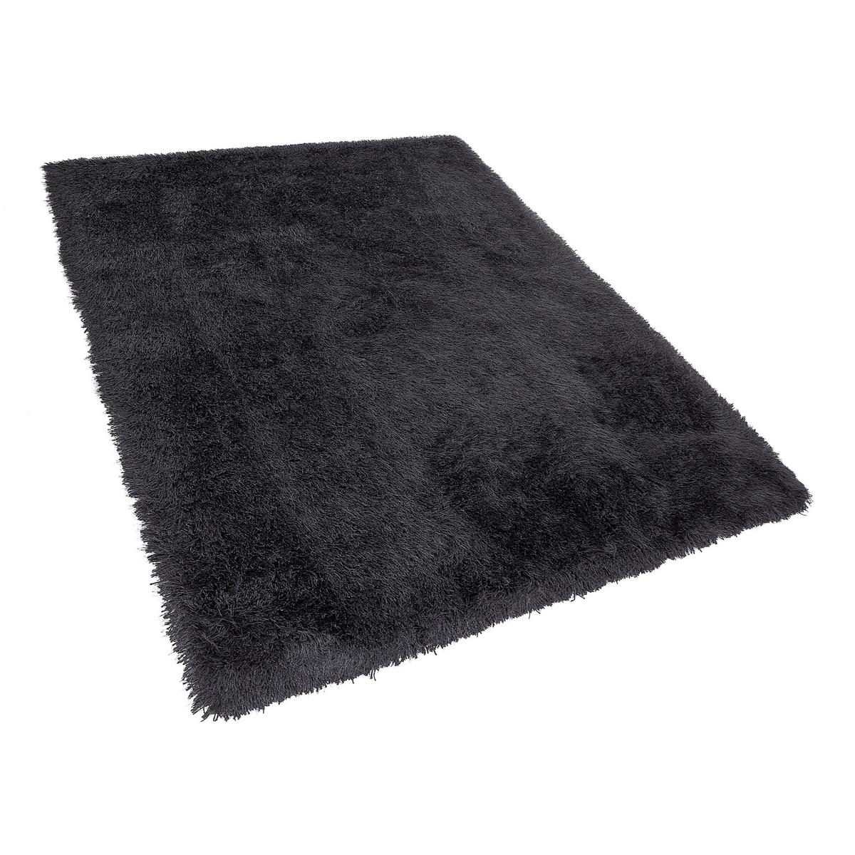 SHAGGY-TEPPICH Cide 200/140 cm - Schwarz, Kunststoff (140/200cm) - Beliani