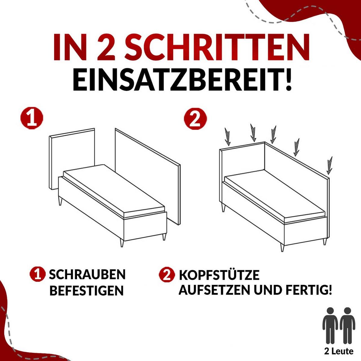 BOXSPRINGBETT JUNIOR GOLD 3 90/200 Violett - linke Seite - Violett, Holz/Textil (90/200cm) - MKS