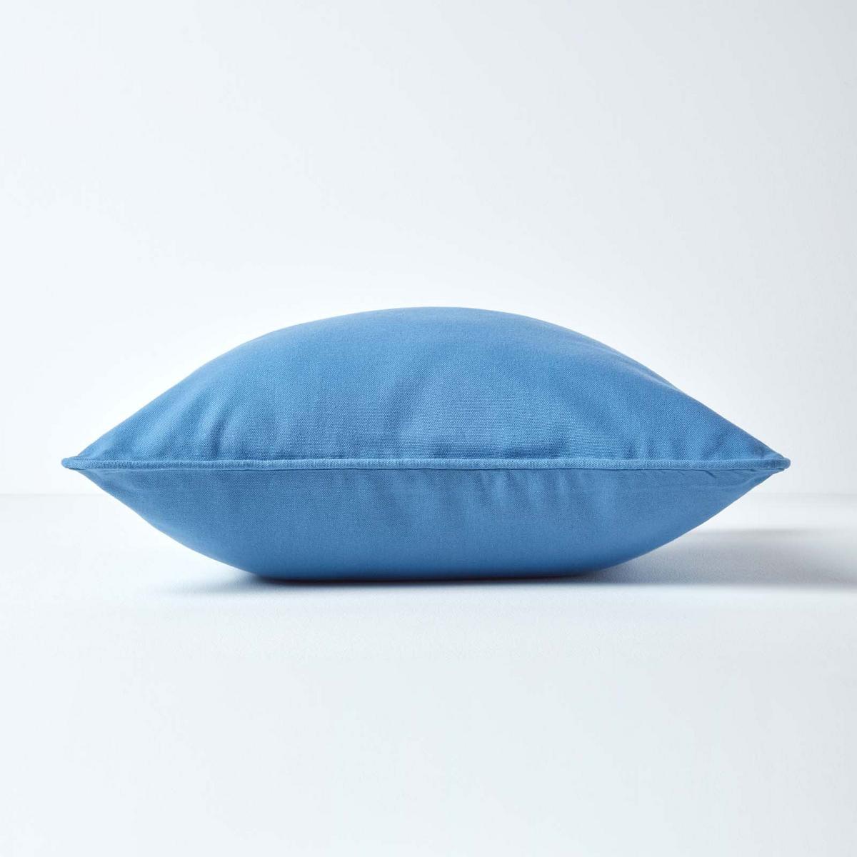 KISSENHÜLLE blau 45/45 cm, 100% Baumwolle - Blau, Textil (45/45cm) - Homescapes