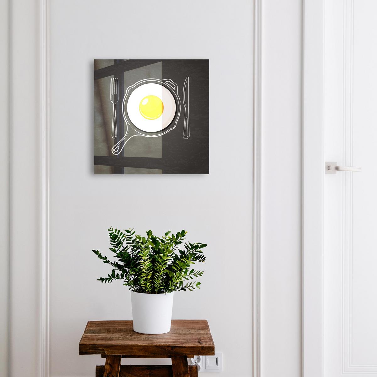 SCHLÜSSELBOX Schwarz 30x30 cm- Türöffnung nach rechts - Spiegelei - Schwarz, Metall (30/30/5cm) - TULUP