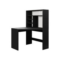 ECKSCHREIBTISCH MIT REGAL Zayden - Schwarz, Holzwerkstoff (101/96/141cm) - MIRJAN24