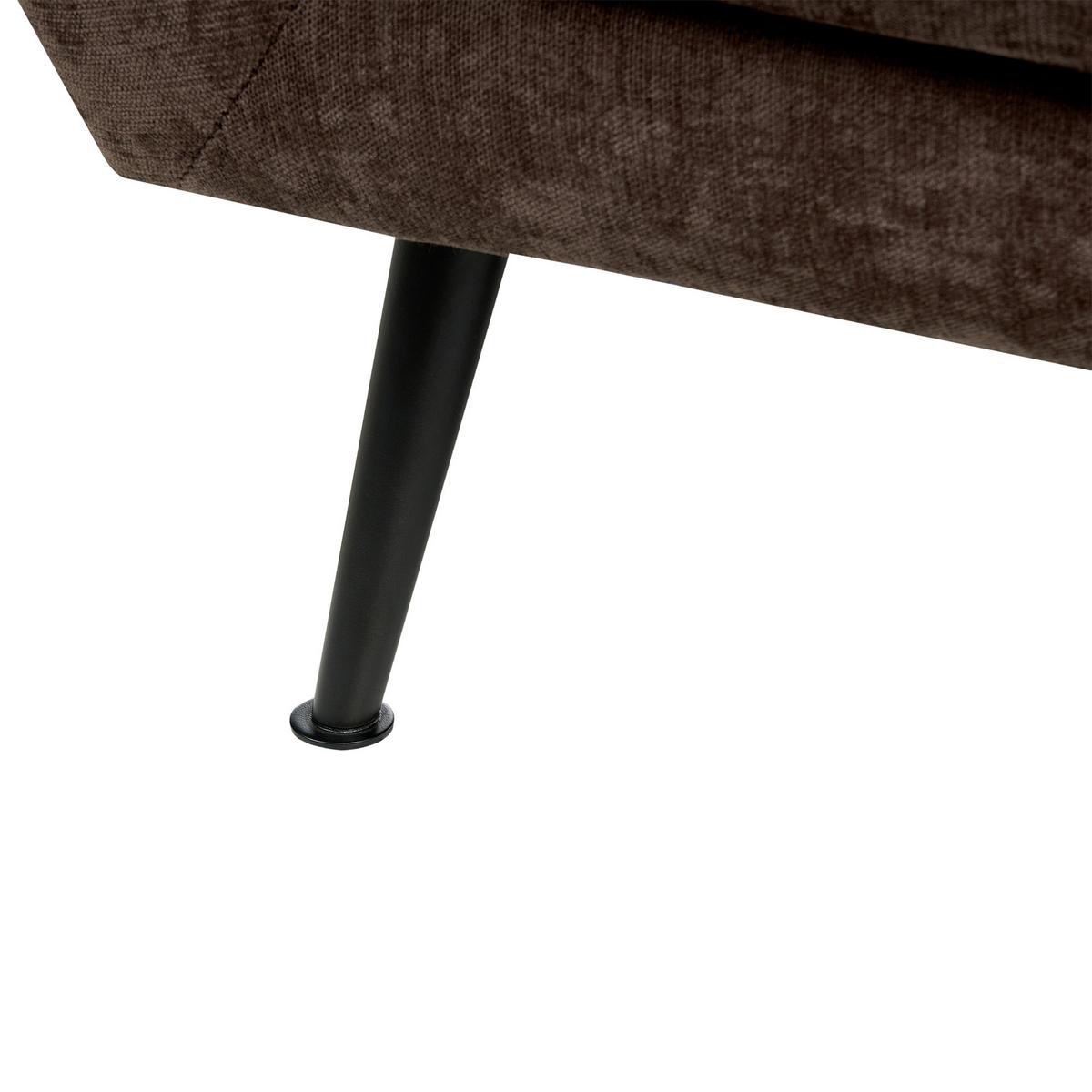 2-SITZER-SOFA Chenillegewebe Dunkelbraun Eiby - Dunkelbraun, Textil (130/80/90cm) - Beliani