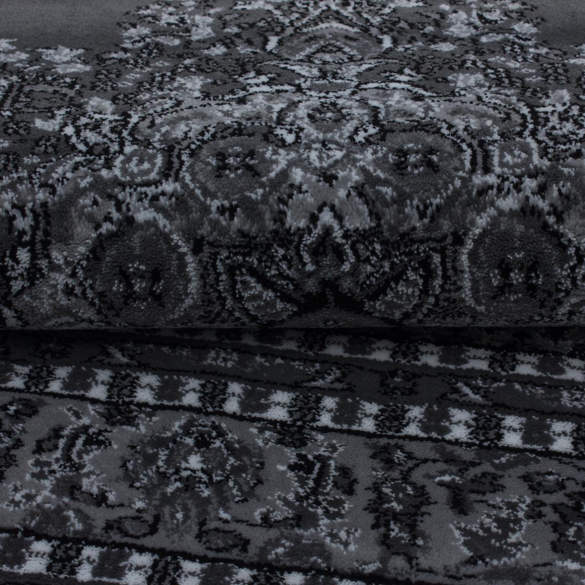 TEPPICH Kurzflor TANNHEIM in Grau, orientalisch, Florhöhe 12 mm, 80 x 150 cm - Grau, Textil (150/80cm) - KADIMA DESIGN