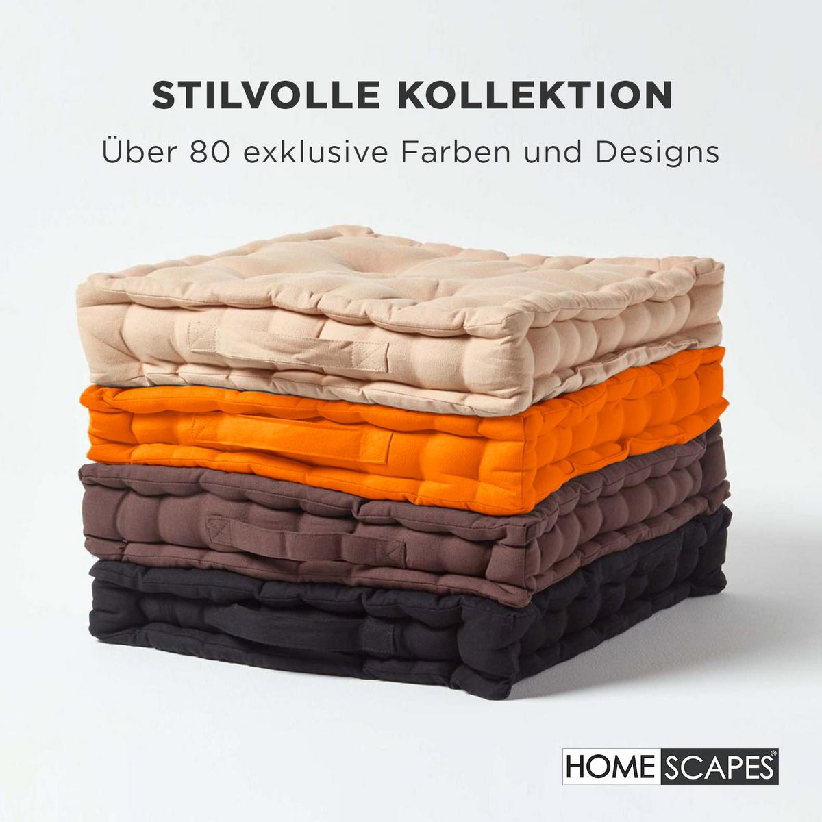 SITZKISSEN orange 50/50/10 cm – Bodenkissen unifarben - Orange, Textil (50/50/10cm) - Homescapes