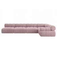 ECKSOFA modulares Sofa Mende-L3 - 380x190x70 cm Rosa Cord - Rosa, Holzwerkstoff/Textil (380/190cm) - ALTDECOR