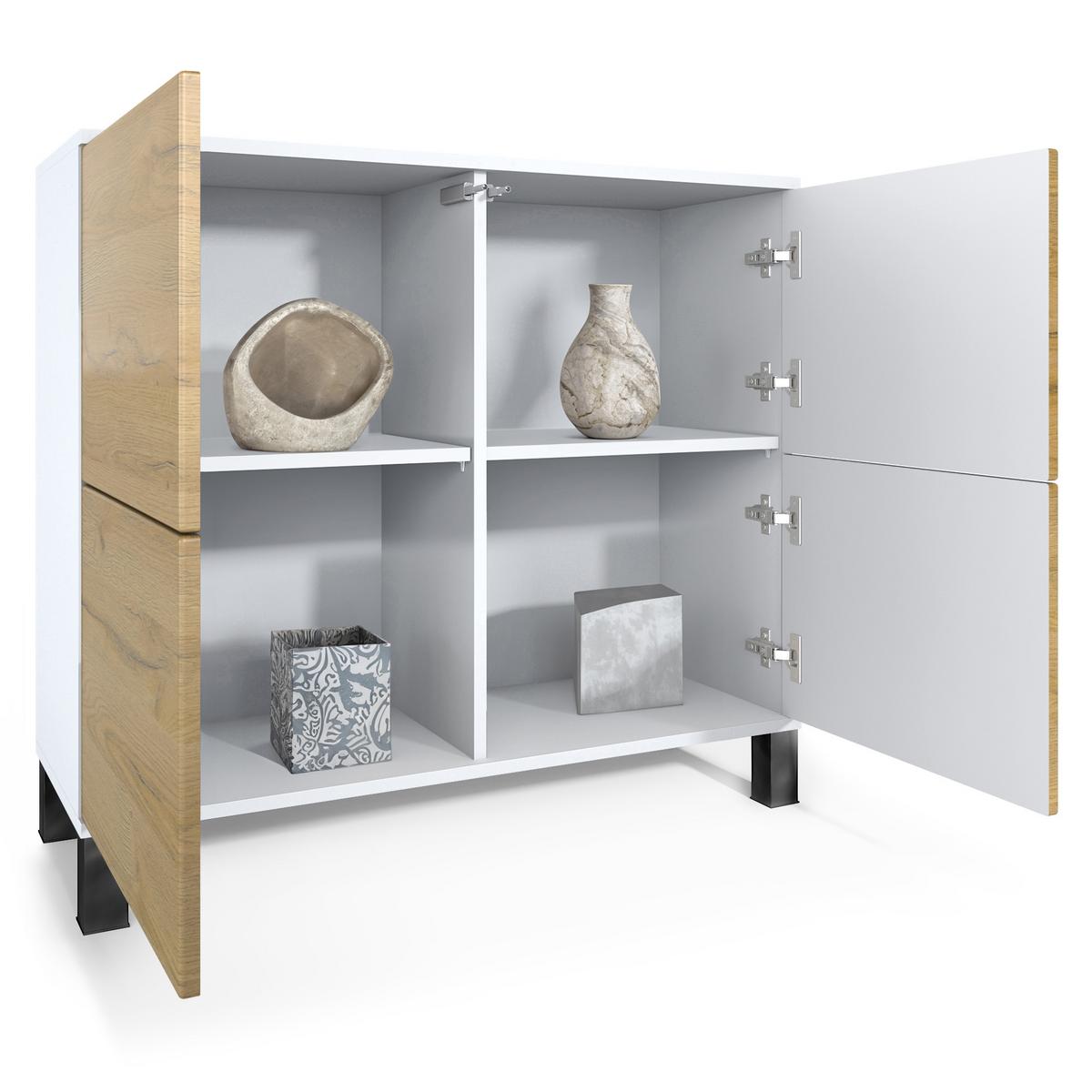 KOMMODE Rova Eiche Wotan - Eiche Wotan, Holzwerkstoff (92.5/84.5/35cm) - Vladon