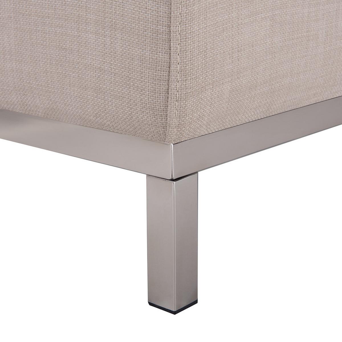 4-SITZER-ECKSOFA Polyester Beige linksseitig Oslo - Beige, Textil (270/151cm) - Beliani
