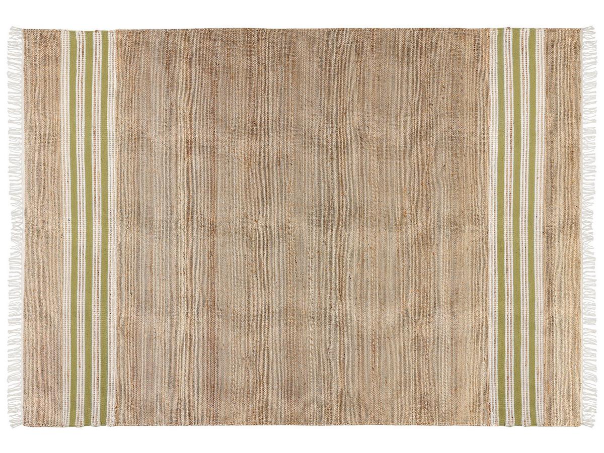 TEPPICH geflochten Mirza 230/160 cm - Beige, Naturmaterialien (160/230cm) - Beliani