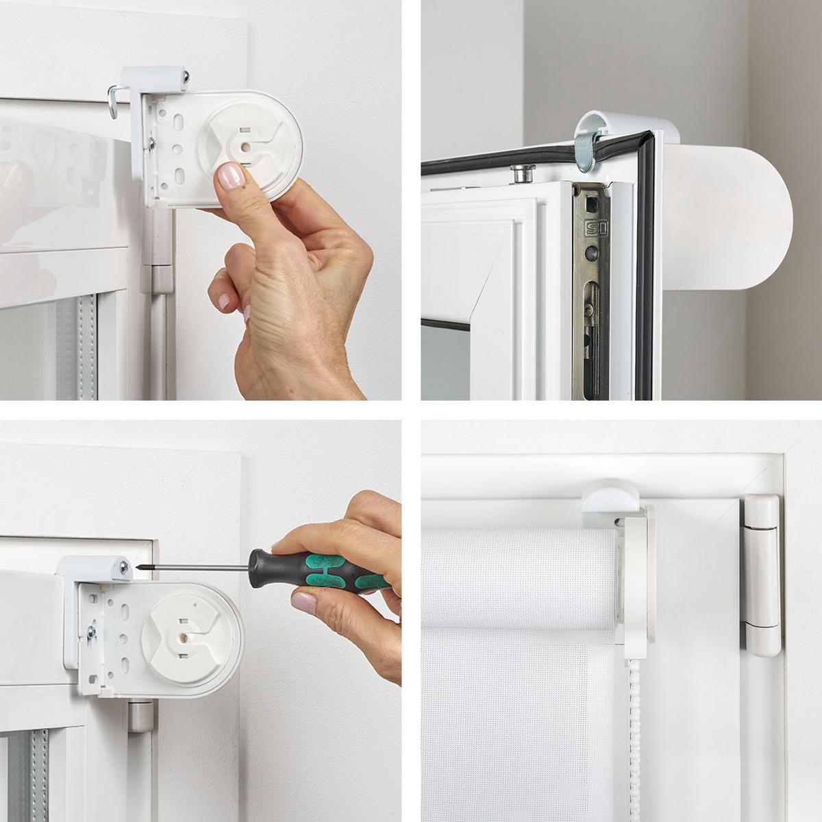 SCREEN-ROLLO Plus Easyfix Weiß 100x250 - Weiß, Kunststoff (100/250/1cm) - STORESDECO