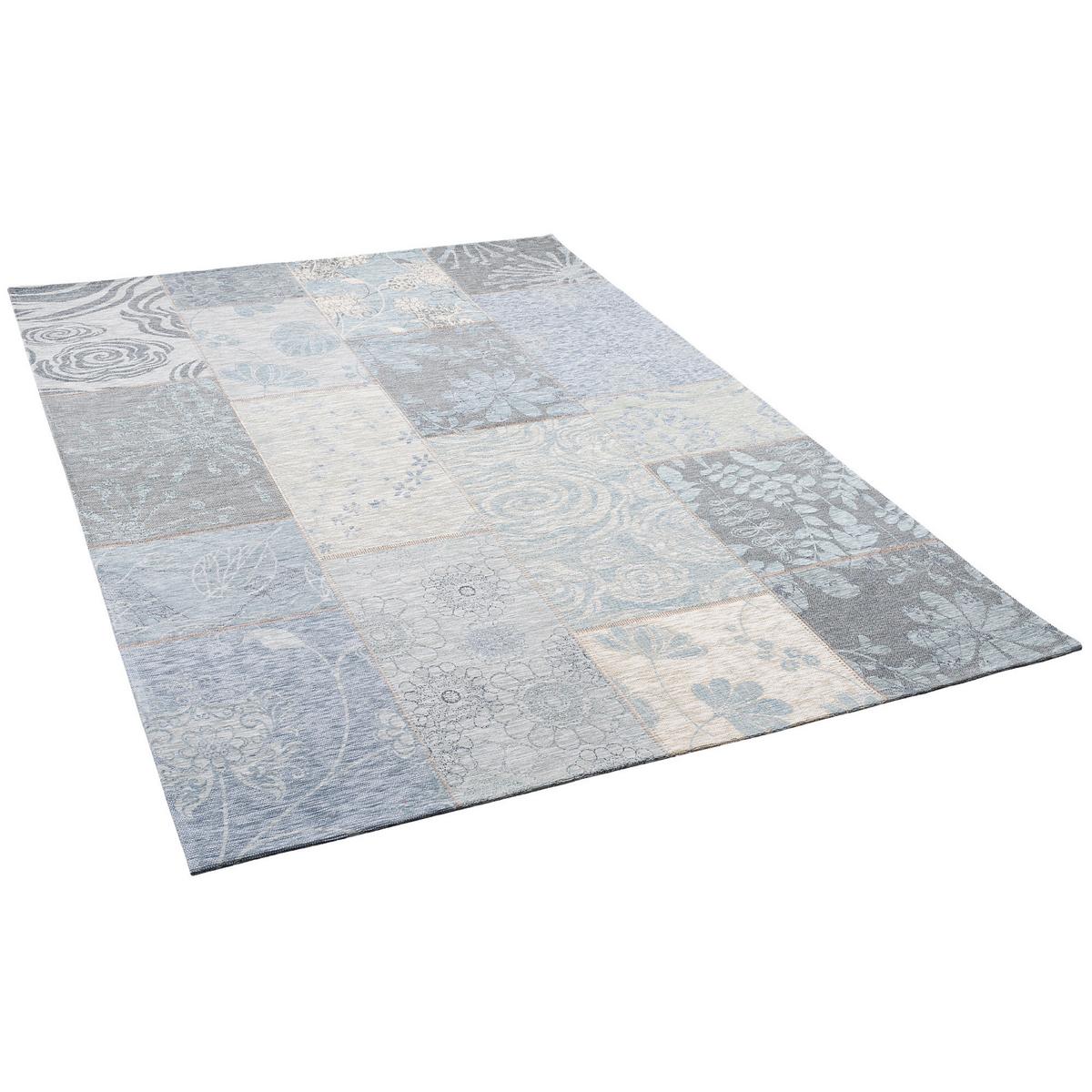 LUXUS VINTAGE DESIGNERTEPPICH PATCHWORK - Grau, Textil (60/90cm) - Pergamon