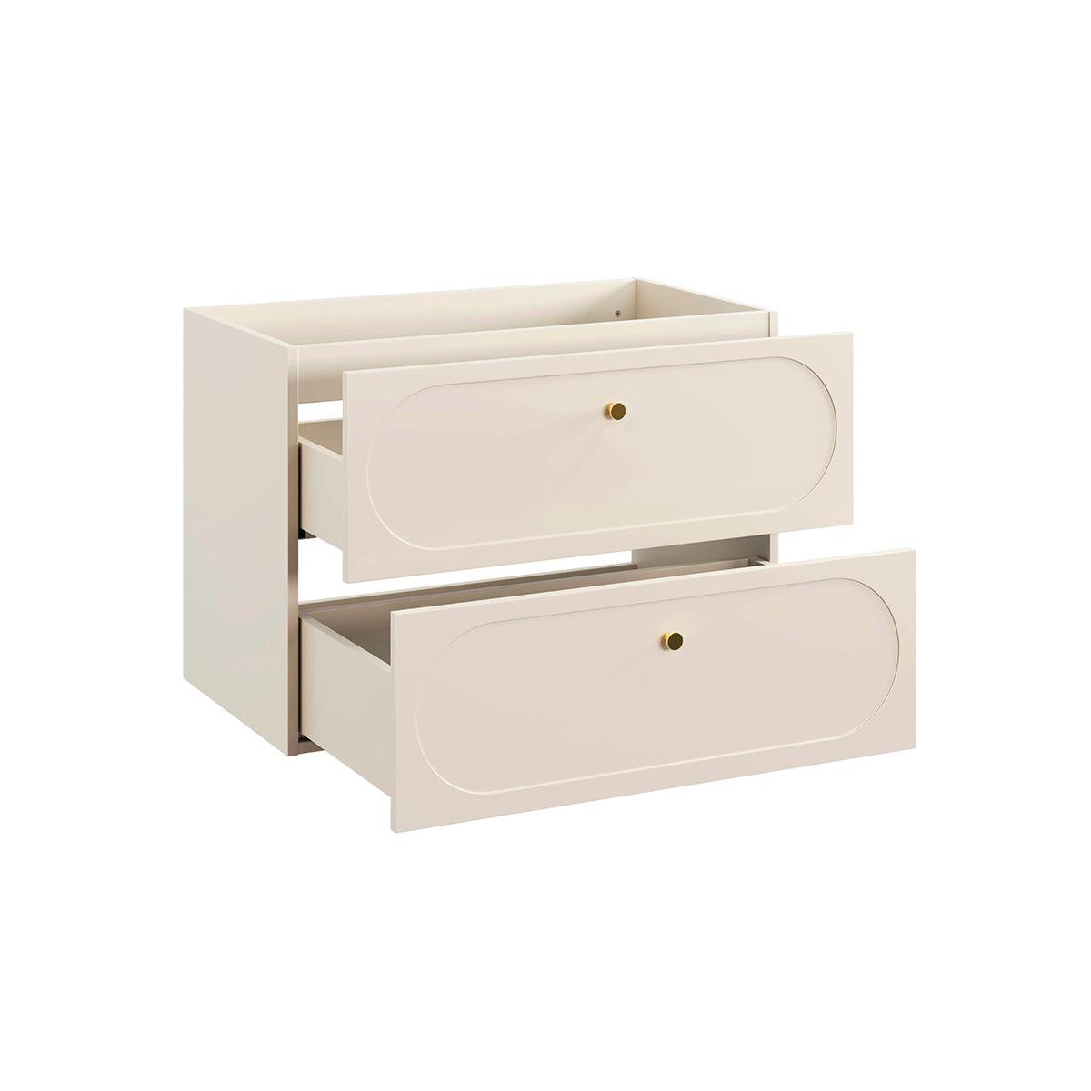 BADMÖBEL 80.6cm Sanae 2er-Set Sandbeige - Beige, Holzwerkstoff (80.6/59/46cm) - Petits-meubles