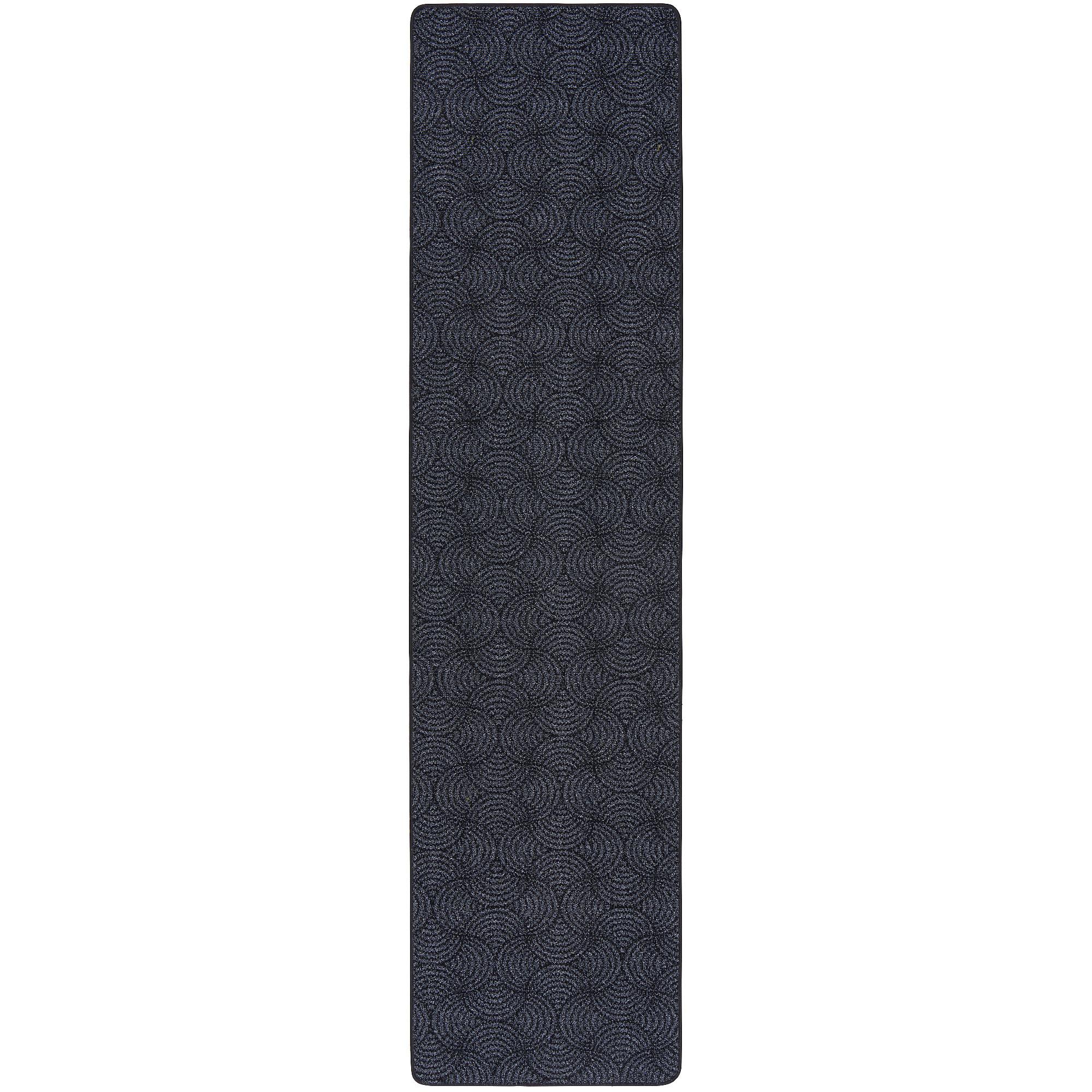 LÄUFER FEINSCHLINGE DESIGNER TEPPICH CIRCLE - Schwarz, Textil (100/200cm) - Snapstyle