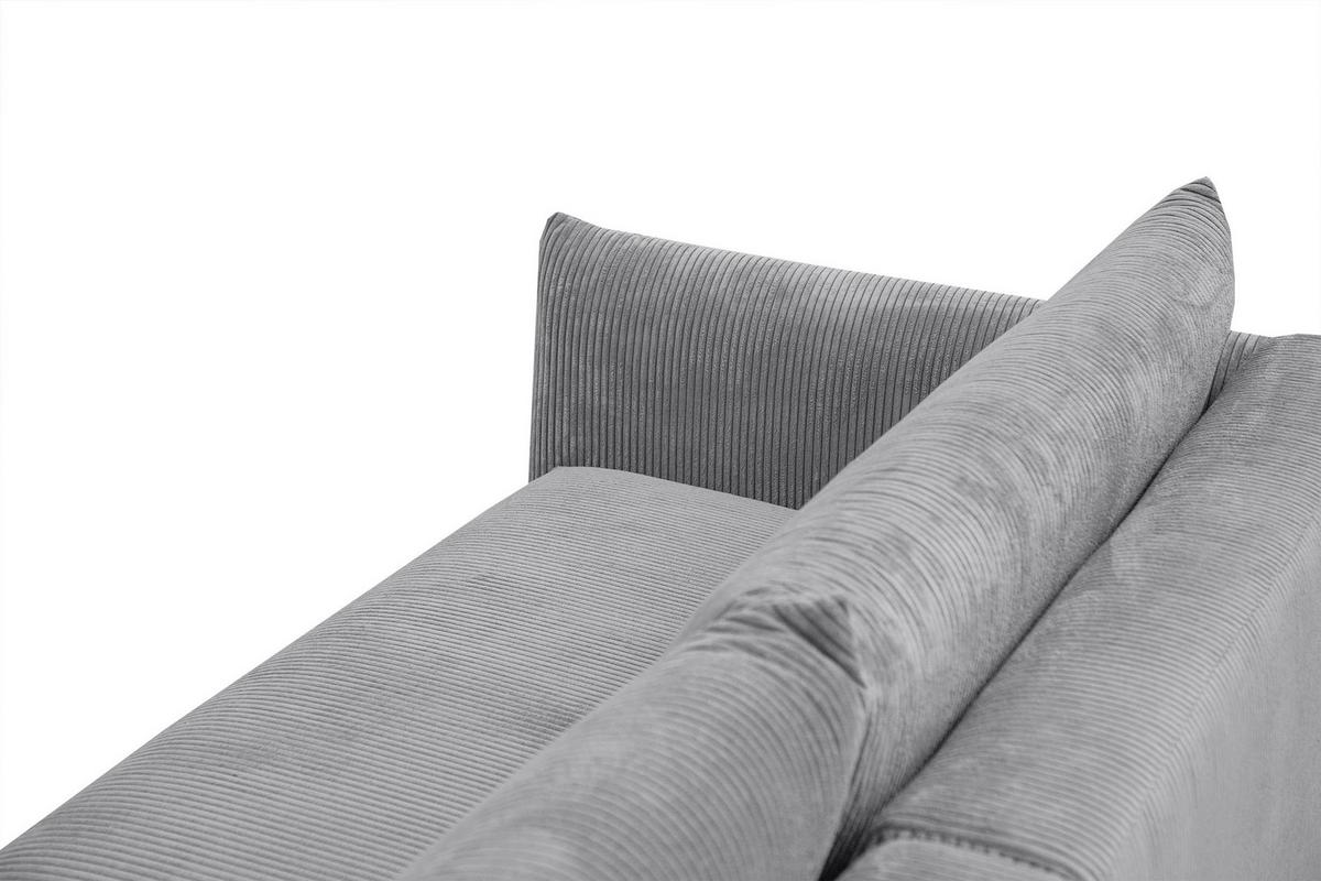 ECKSOFA TAUER 5-Sitzer, hellgrau - Hellgrau/Schwarz, Holzwerkstoff/Kunststoff (292/174cm) - Wozimo